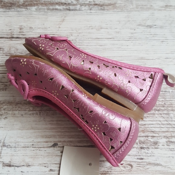 NWT Pink Shimmer Toddler Ballet Flats - Picture 7 of 8